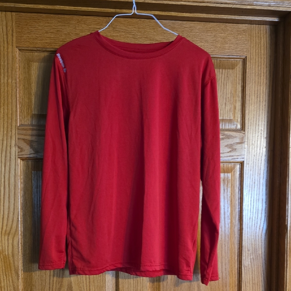 Reebok Men's Red Long Sleeve Shirt Size Medium